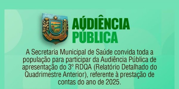 CONVITE COLETIVO: AUDIÊNCIA PÚBLICA DA SAÚDE